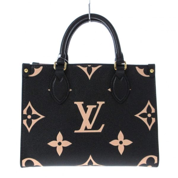 1 Louis Vuitton On The Go PM Tote Bag Black Beige