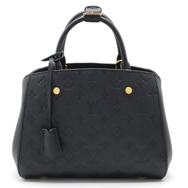 1 Louis Vuitton Monogram Emplant Montaigne BB Handbag Noir Black