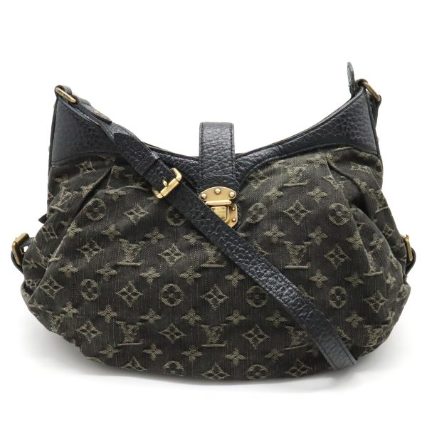 1 Louis Vuitton Monogram Denim Xs Diagonal Leather Noir Black