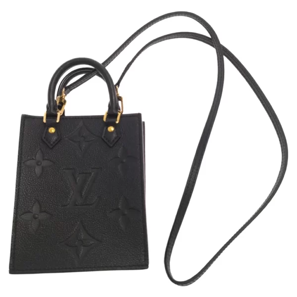 1 Louis Vuitton Monogram Implant Petite Sac Plat Shoulder Bag Black