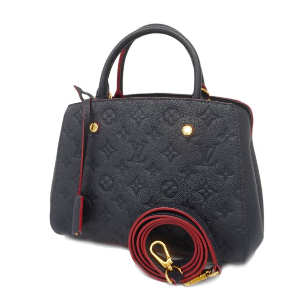 1 Louis Vuitton Monogram Implant Montaigne BB Marine Rouge