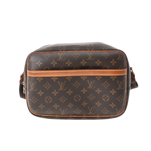 1 Louis Vuitton Monogram Reporter PM Brown Canvas Shoulder Bag