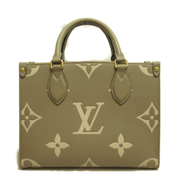 1 Louis Vuitton On The Go PM Handbag Leather Monogram Implant