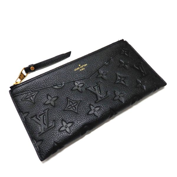 1 Louis Vuitton Monogram Emplant Pochette Melanie BB Long Wallet Pouch