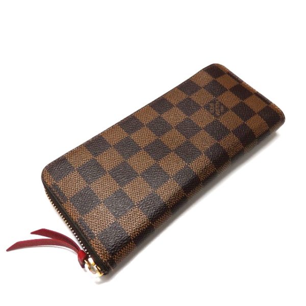 1 Louis Vuitton Damier Portefeuille Clemence Round Zipper Long Wallet