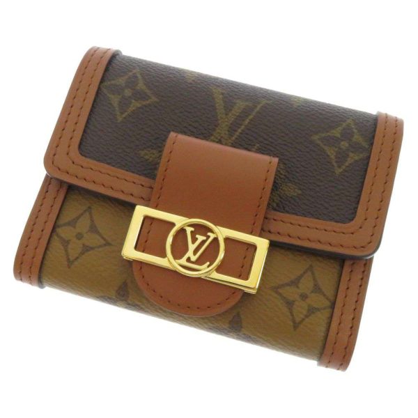 1 Louis Vuitton Trifold Wallet Monogram Reverse Portefeuille Dauphine Compact