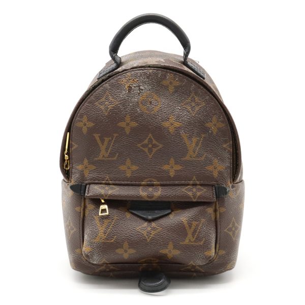 1 Louis Vuitton Monogram Palm Springs Backpack Mini Rucksack Leather Black