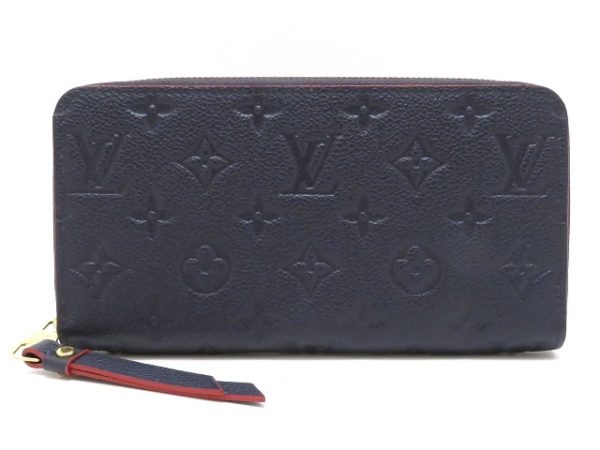 1 Louis Vuitton Zippy Wallet Monogram Implant Marine Rouge