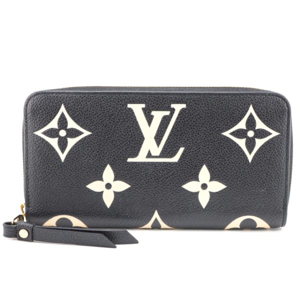 1 Louis Vuitton Zippy Wallet Monogram Emplant Long Wallet Noir