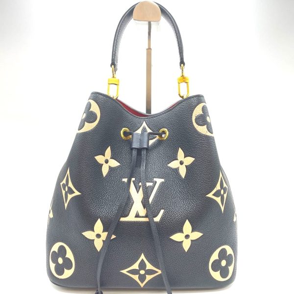 1 Louis Vuitton Neonoe MM Monogram Amplant Bicolor Handbag Black