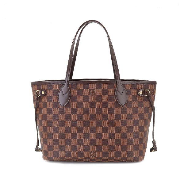 1 Louis Vuitton Damier Neverfull PM Tote Bag Ebene Serie Brown