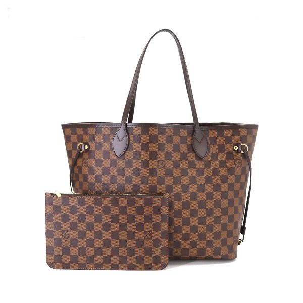 1 Louis Vuitton Damier Neverfull MM Tote Bag Ebene Cerise