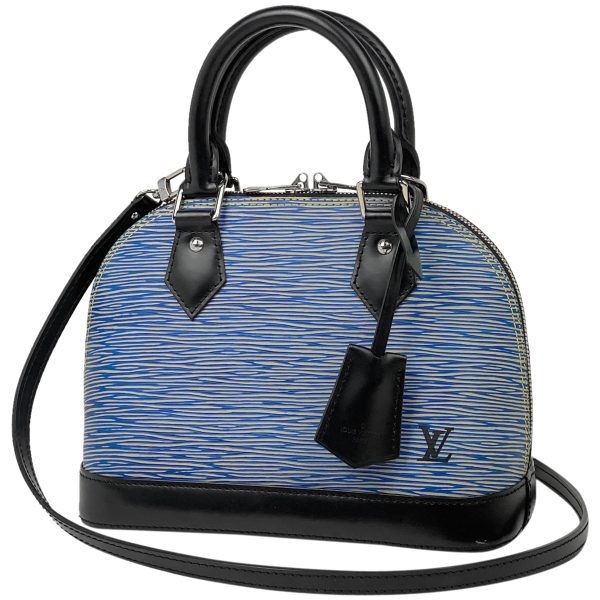 1 Louis Vuitton Alma BB 2way Shoulder Bag Epi Denim Epi Blue