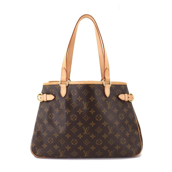 1 Louis Vuitton Monogram Batignolles Horizontal Tote Bag Brown Gold Metal Fittings