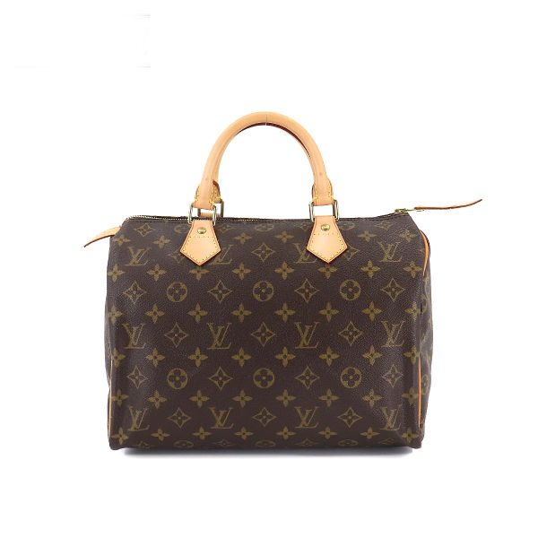 1 Louis Vuitton Monogram Speedy 30 hand bag brown gold hardware Speedy 30