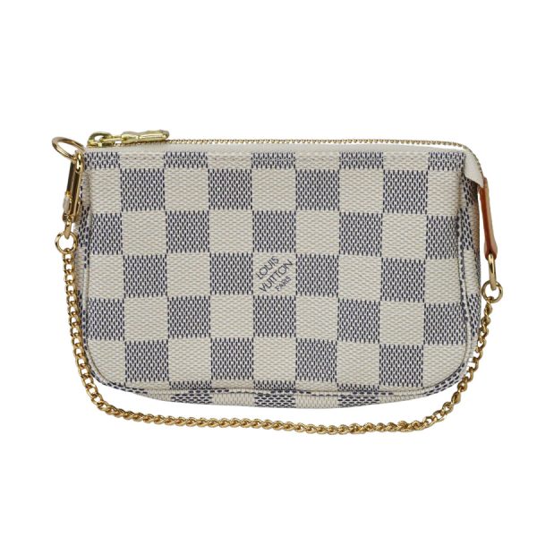 1 Louis Vuitton Mini Pochette Accessoire Damier Azur White