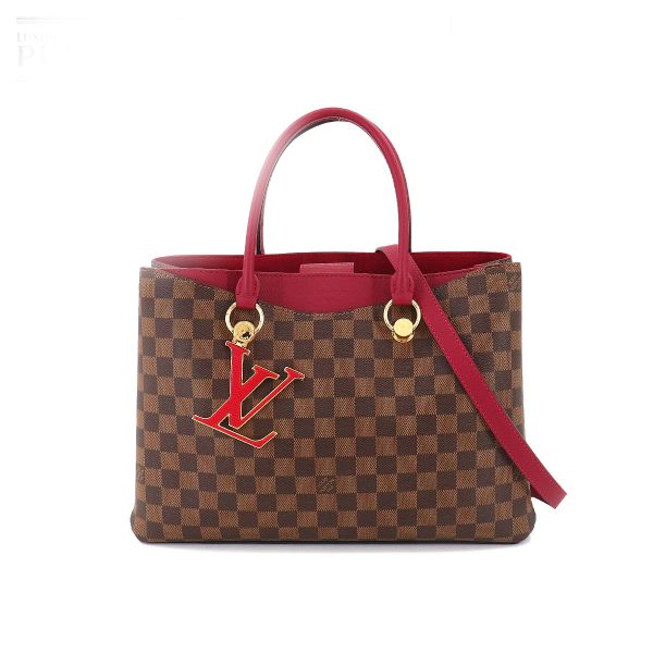 1 Louis Vuitton Damier Lv Riverside Shoulder Bag Ebene Redouin