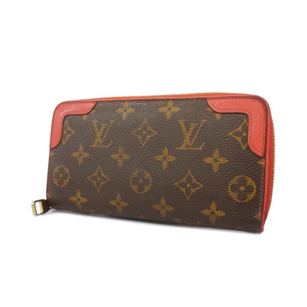 1 Louis Vuitton Long Wallet Monogram Zippy Wallet Retiro Red