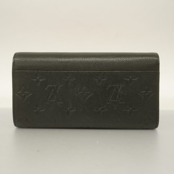 10 Louis Vuitton Bifold Long Wallet Monogram Implant Portefeuille Sarah Noir