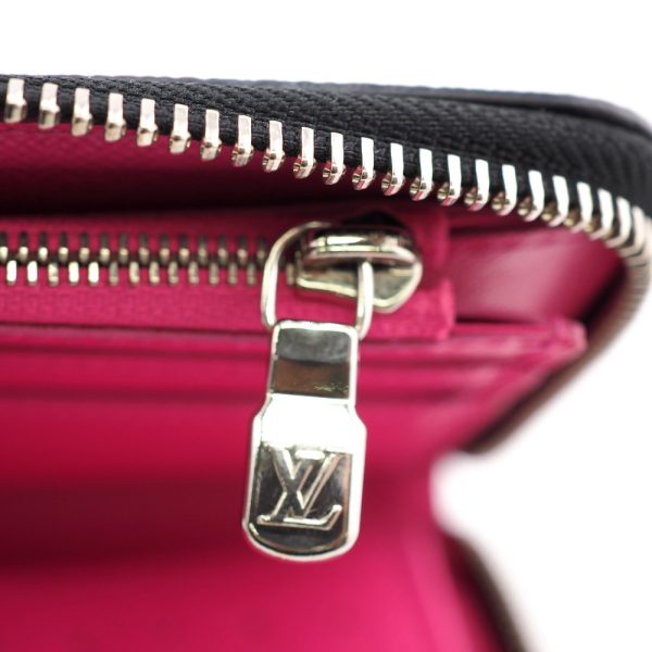 10 Louis Vuitton Zippy Wallet Vertical Coated Canvas Round Zipper Fuchsia Pink