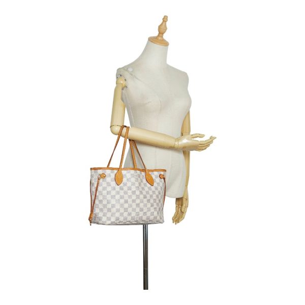 11 Louis Vuitton Damier Azur Neverfull PM Tote Bag White