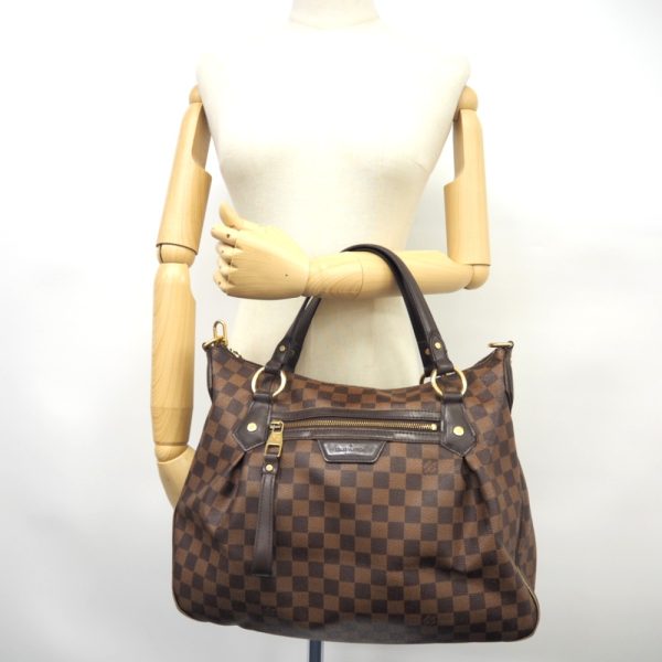 13 Louis Vuitton Evora MM Damier Handbag Brown