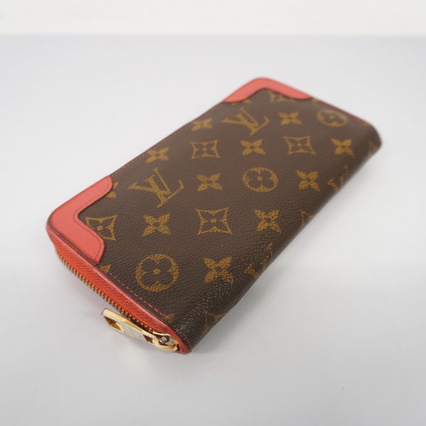 2 Louis Vuitton Long Wallet Monogram Zippy Wallet Retiro Red