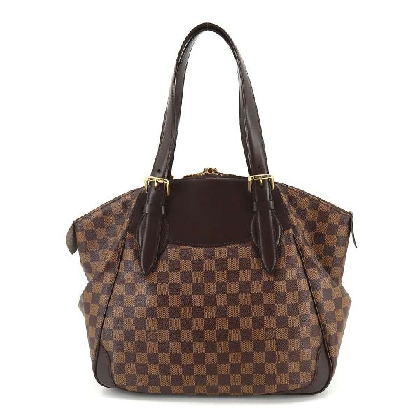 2 Louis Vuitton Damier Verona GM Tote Bag Ebene Brown Gold Hardware