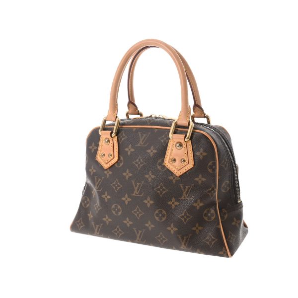 2 Louis Vuitton Monogram Manhattan PM Brown Canvas Handbag