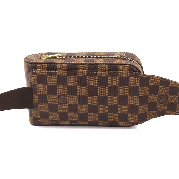 2 Louis Vuitton Damier Geronimos Body Bag Waist Pouch Ebene Brown