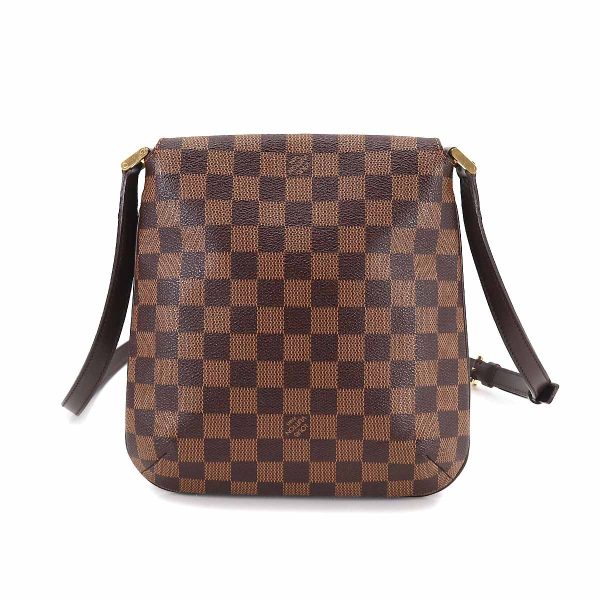 2 Louis Vuitton Damier Musette Salsa Long Shoulder Bag Ebene Gold Hardware