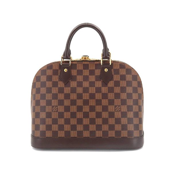 2 Louis Vuitton Damier Alma PM hand bag Ebene Brown