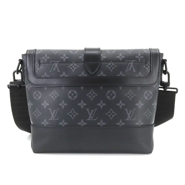 2 Louis Vuitton Monogram Eclipse Saumur Messenger PM Shoulder Bag Black