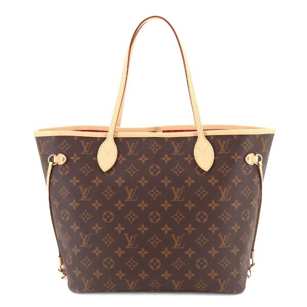 2 Louis Vuitton Monogram Neverfull MM Tote Bag Brown