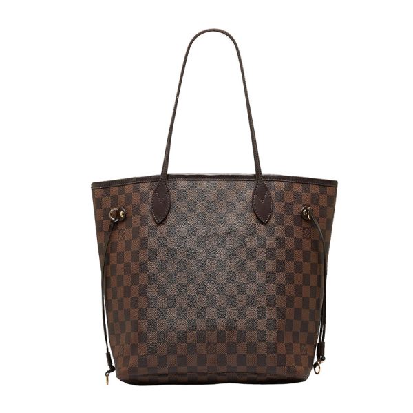 2 Louis Vuitton Damier Neverfull MM Shoulder Bag Tote Bag Brown