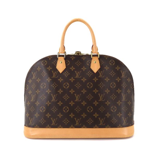 2 Louis Vuitton Monogram Alma GM Hand Bag Brown Gold Hardware