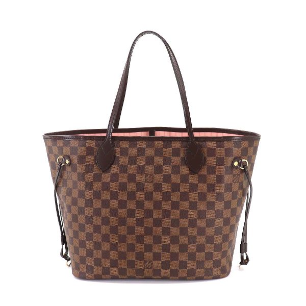 2 Louis Vuitton Damier Neverfull MM Tote Bag Ebene Rose Ballerine