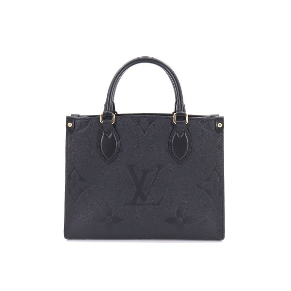 2 Louis Vuitton Monogram Emplant Onthego PM 2way Tote Shoulder Bag Noir