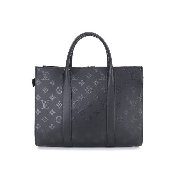 2 Louis Vuitton Very Tote MM 2 Way Hand Shoulder Bag Leather Noir