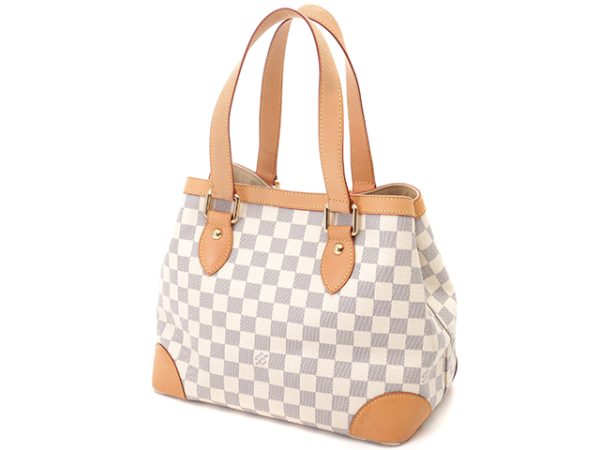 2 Louis Vuitton Damier Azur Hampstead PM White