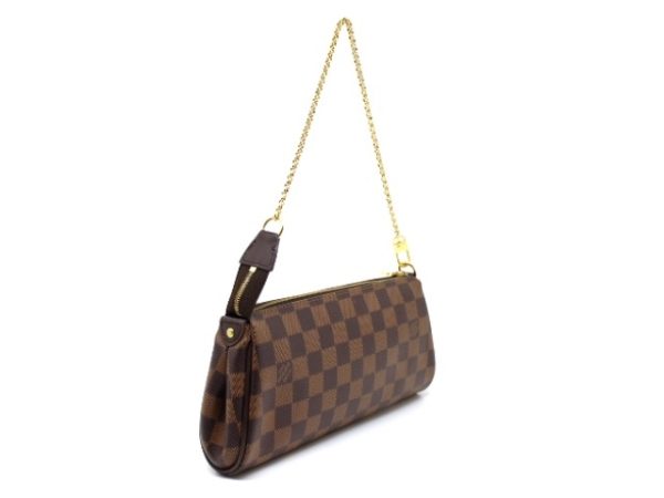 2 Louis Vuitton Eva Damier 2way Shoulder Bag Chain Pouch Monogram