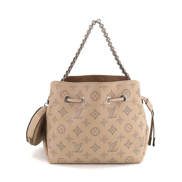 2 Louis Vuitton Mahina Bella Shoulder Bag Leather Galle Creme