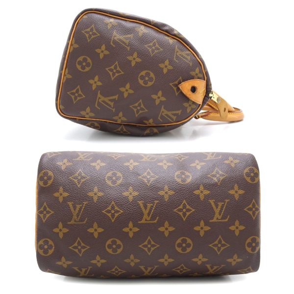 2 Louis Vuitton Monogram Speedy 25 Handbag Brown