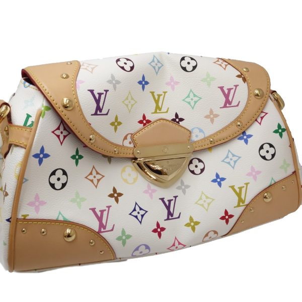 2 Louis Vuitton Multicolor Beverly MM Shoulder Bag White