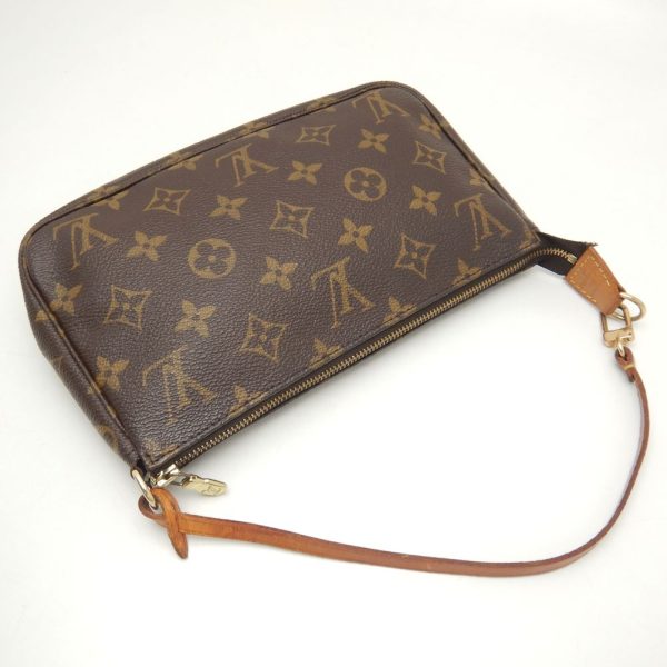 2 Louis Vuitton Monogram Pochette Accessoire Handbag Accessory Pouch Brown