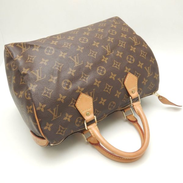 2 Louis Vuitton Monogram Speedy 30 Handbag Brown