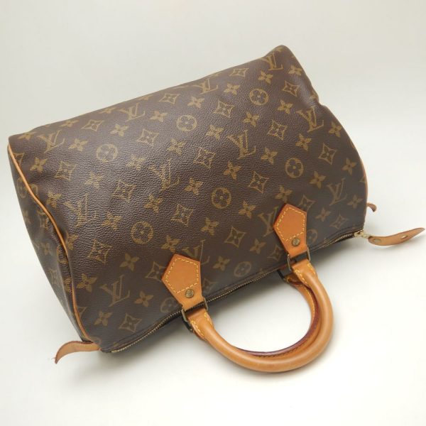 2 Louis Vuitton Monogram Speedy 30 Handbag Brown