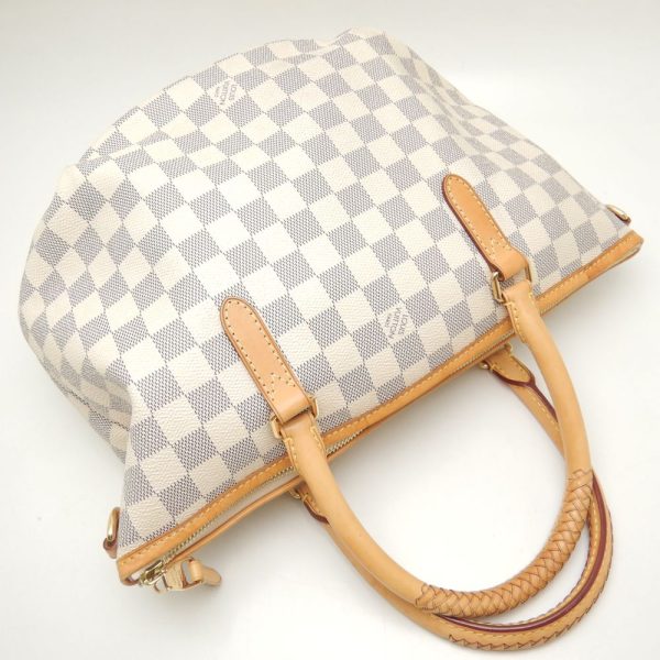 2 Louis Vuitton Damier Azur Riviera PM Handbag White