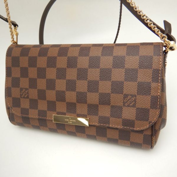 2 Louis Vuitton Damier Favorite MM Shoulder Bag Ebene