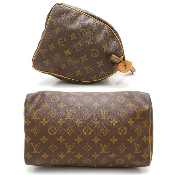 2 Louis Vuitton Monogram Speedy 30 Handbag Brown